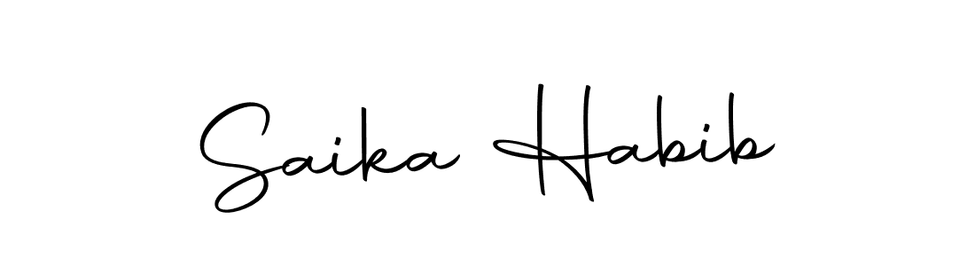 Use a signature maker to create a handwritten signature online. With this signature software, you can design (Autography-DOLnW) your own signature for name Saika Habib. Saika Habib signature style 10 images and pictures png