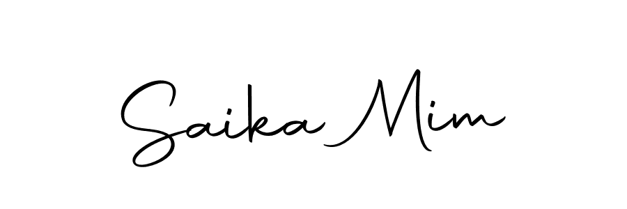 if you are searching for the best signature style for your name Saika Mim. so please give up your signature search. here we have designed multiple signature styles  using Autography-DOLnW. Saika Mim signature style 10 images and pictures png