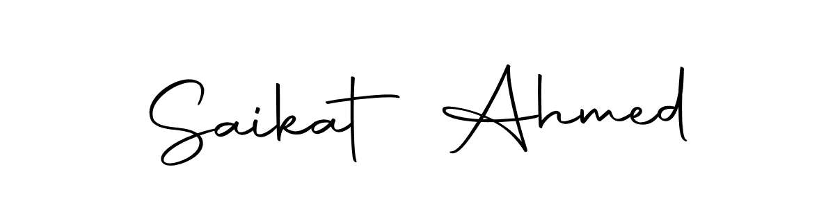 The best way (Autography-DOLnW) to make a short signature is to pick only two or three words in your name. The name Saikat Ahmed include a total of six letters. For converting this name. Saikat Ahmed signature style 10 images and pictures png