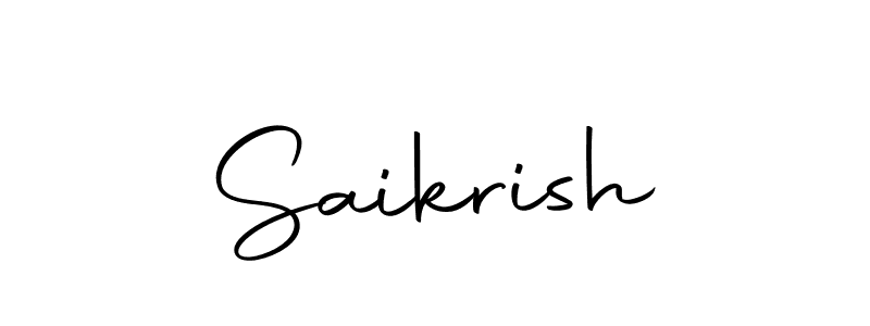 The best way (Autography-DOLnW) to make a short signature is to pick only two or three words in your name. The name Saikrish include a total of six letters. For converting this name. Saikrish signature style 10 images and pictures png