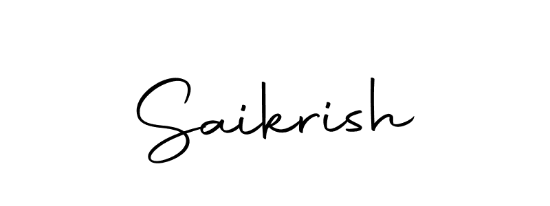 How to make Saikrish signature? Autography-DOLnW is a professional autograph style. Create handwritten signature for Saikrish name. Saikrish signature style 10 images and pictures png
