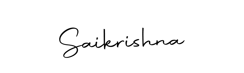 Create a beautiful signature design for name Saikrishna. With this signature (Autography-DOLnW) fonts, you can make a handwritten signature for free. Saikrishna signature style 10 images and pictures png