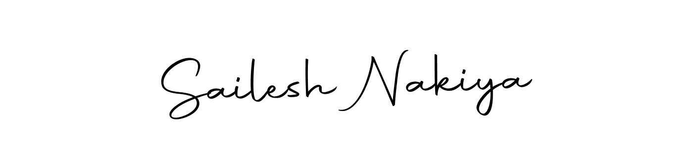 How to make Sailesh Nakiya name signature. Use Autography-DOLnW style for creating short signs online. This is the latest handwritten sign. Sailesh Nakiya signature style 10 images and pictures png