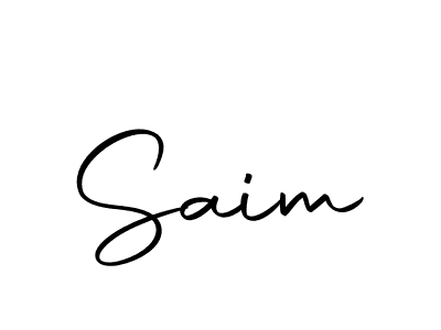 Create a beautiful signature design for name Saim. With this signature (Autography-DOLnW) fonts, you can make a handwritten signature for free. Saim signature style 10 images and pictures png