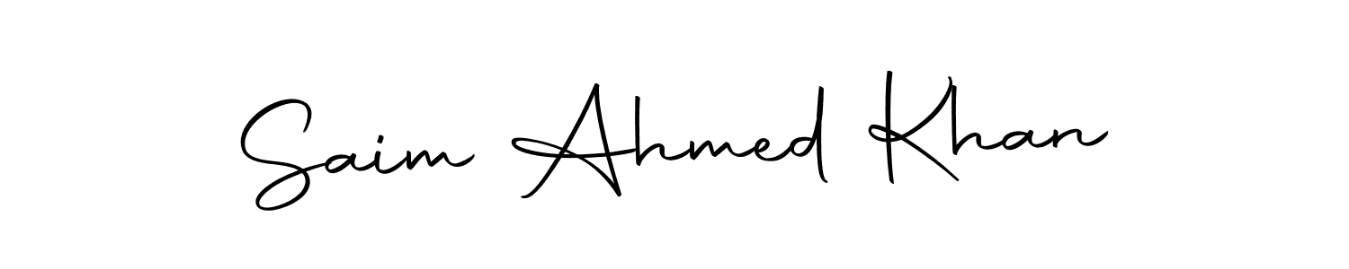 Make a beautiful signature design for name Saim Ahmed Khan. Use this online signature maker to create a handwritten signature for free. Saim Ahmed Khan signature style 10 images and pictures png