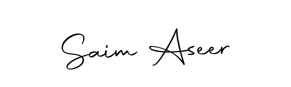 Make a beautiful signature design for name Saim Aseer. With this signature (Autography-DOLnW) style, you can create a handwritten signature for free. Saim Aseer signature style 10 images and pictures png