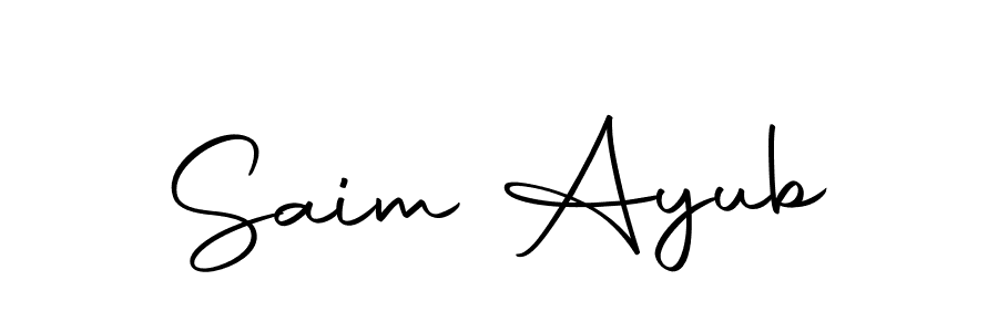 Also we have Saim Ayub name is the best signature style. Create professional handwritten signature collection using Autography-DOLnW autograph style. Saim Ayub signature style 10 images and pictures png