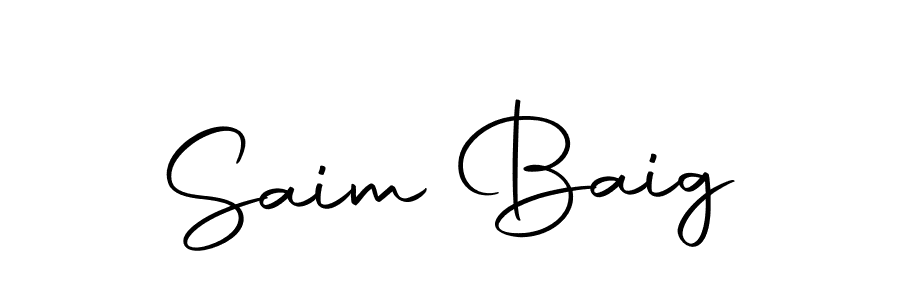 Autography-DOLnW is a professional signature style that is perfect for those who want to add a touch of class to their signature. It is also a great choice for those who want to make their signature more unique. Get Saim Baig name to fancy signature for free. Saim Baig signature style 10 images and pictures png