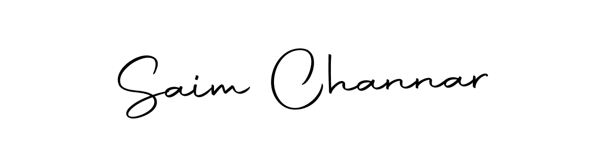 How to make Saim Channar name signature. Use Autography-DOLnW style for creating short signs online. This is the latest handwritten sign. Saim Channar signature style 10 images and pictures png