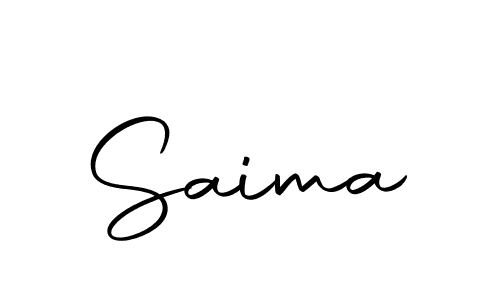 Design your own signature with our free online signature maker. With this signature software, you can create a handwritten (Autography-DOLnW) signature for name Saima. Saima signature style 10 images and pictures png
