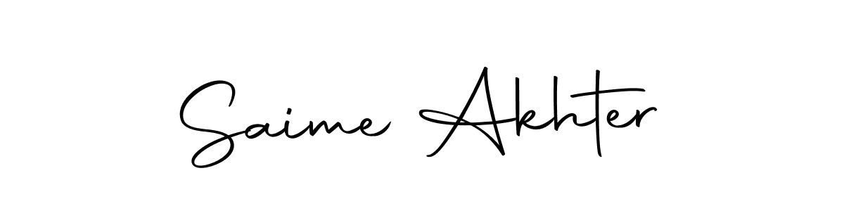 You can use this online signature creator to create a handwritten signature for the name Saime Akhter. This is the best online autograph maker. Saime Akhter signature style 10 images and pictures png