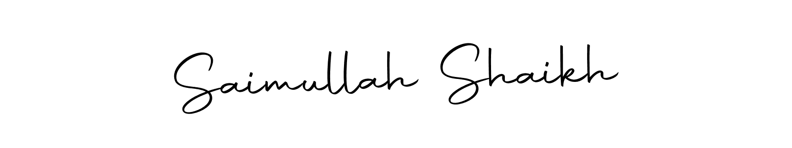 Design your own signature with our free online signature maker. With this signature software, you can create a handwritten (Autography-DOLnW) signature for name Saimullah Shaikh. Saimullah Shaikh signature style 10 images and pictures png