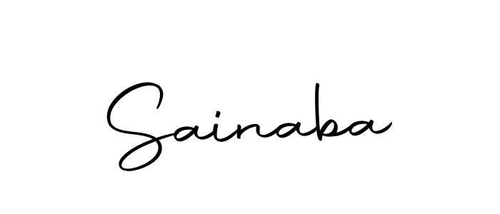 How to make Sainaba name signature. Use Autography-DOLnW style for creating short signs online. This is the latest handwritten sign. Sainaba signature style 10 images and pictures png