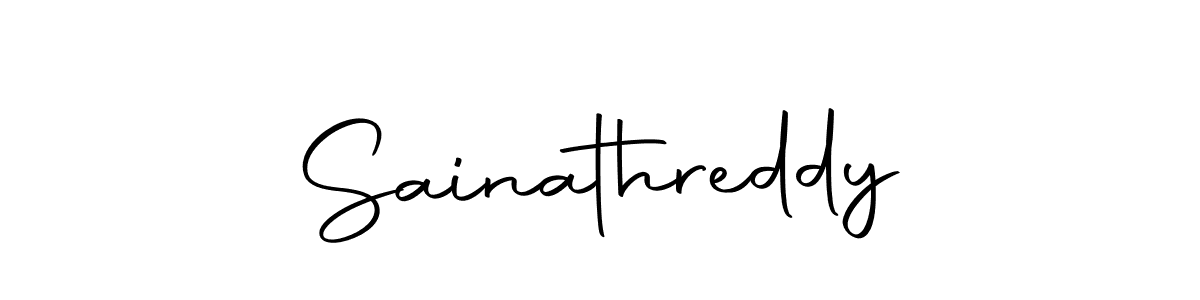 Create a beautiful signature design for name Sainathreddy. With this signature (Autography-DOLnW) fonts, you can make a handwritten signature for free. Sainathreddy signature style 10 images and pictures png