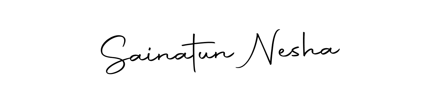 Make a beautiful signature design for name Sainatun Nesha. With this signature (Autography-DOLnW) style, you can create a handwritten signature for free. Sainatun Nesha signature style 10 images and pictures png