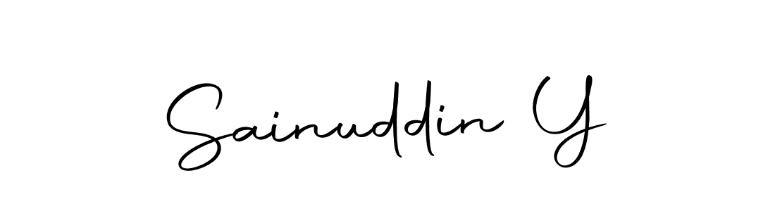 Sainuddin Y stylish signature style. Best Handwritten Sign (Autography-DOLnW) for my name. Handwritten Signature Collection Ideas for my name Sainuddin Y. Sainuddin Y signature style 10 images and pictures png