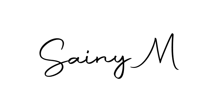 Also we have Sainy M name is the best signature style. Create professional handwritten signature collection using Autography-DOLnW autograph style. Sainy M signature style 10 images and pictures png