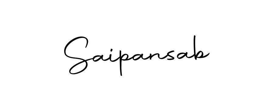 Design your own signature with our free online signature maker. With this signature software, you can create a handwritten (Autography-DOLnW) signature for name Saipansab. Saipansab signature style 10 images and pictures png