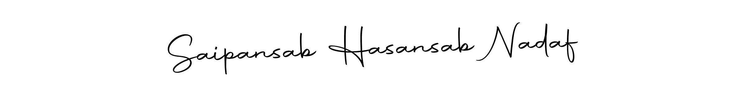 The best way (Autography-DOLnW) to make a short signature is to pick only two or three words in your name. The name Saipansab Hasansab Nadaf include a total of six letters. For converting this name. Saipansab Hasansab Nadaf signature style 10 images and pictures png