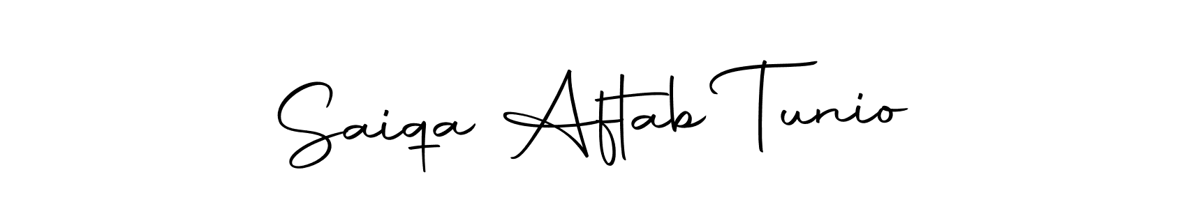 Saiqa Aftab Tunio stylish signature style. Best Handwritten Sign (Autography-DOLnW) for my name. Handwritten Signature Collection Ideas for my name Saiqa Aftab Tunio. Saiqa Aftab Tunio signature style 10 images and pictures png