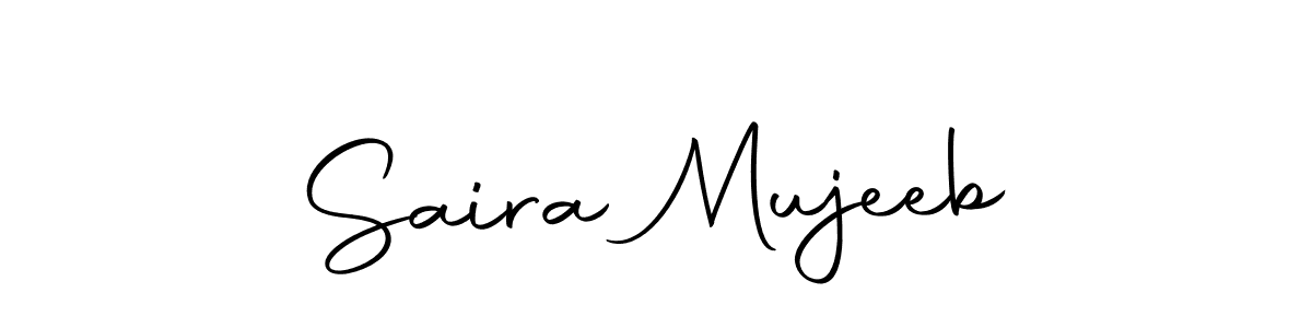 Create a beautiful signature design for name Saira Mujeeb. With this signature (Autography-DOLnW) fonts, you can make a handwritten signature for free. Saira Mujeeb signature style 10 images and pictures png