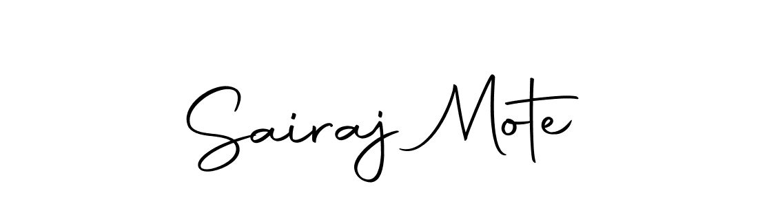 Create a beautiful signature design for name Sairaj Mote. With this signature (Autography-DOLnW) fonts, you can make a handwritten signature for free. Sairaj Mote signature style 10 images and pictures png