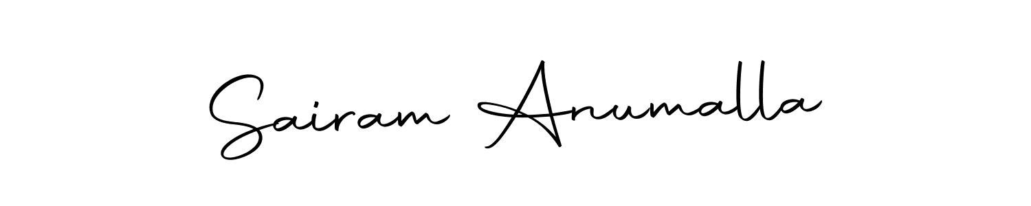 How to make Sairam Anumalla name signature. Use Autography-DOLnW style for creating short signs online. This is the latest handwritten sign. Sairam Anumalla signature style 10 images and pictures png