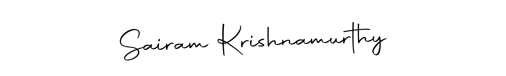 Make a beautiful signature design for name Sairam Krishnamurthy. With this signature (Autography-DOLnW) style, you can create a handwritten signature for free. Sairam Krishnamurthy signature style 10 images and pictures png