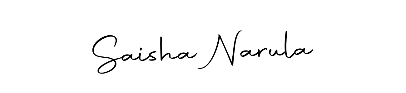 How to make Saisha Narula signature? Autography-DOLnW is a professional autograph style. Create handwritten signature for Saisha Narula name. Saisha Narula signature style 10 images and pictures png