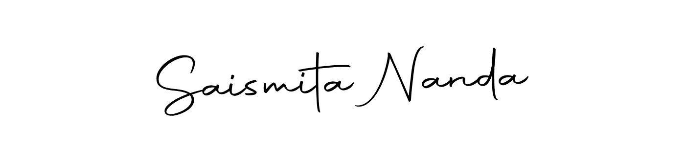Autography-DOLnW is a professional signature style that is perfect for those who want to add a touch of class to their signature. It is also a great choice for those who want to make their signature more unique. Get Saismita Nanda name to fancy signature for free. Saismita Nanda signature style 10 images and pictures png