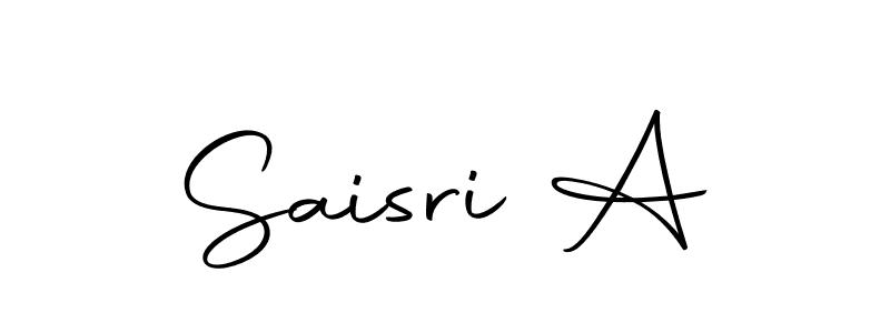 How to make Saisri A name signature. Use Autography-DOLnW style for creating short signs online. This is the latest handwritten sign. Saisri A signature style 10 images and pictures png