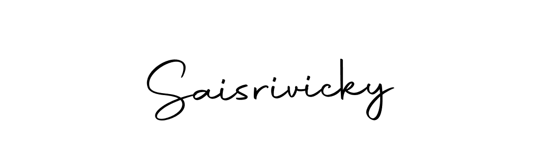 Use a signature maker to create a handwritten signature online. With this signature software, you can design (Autography-DOLnW) your own signature for name Saisrivicky. Saisrivicky signature style 10 images and pictures png