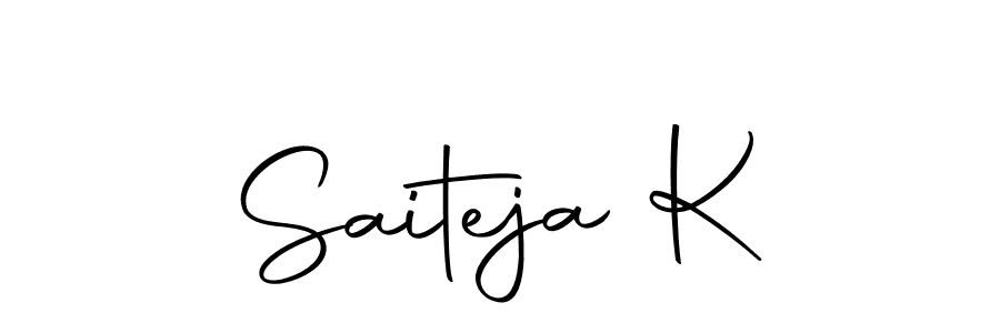 You can use this online signature creator to create a handwritten signature for the name Saiteja K. This is the best online autograph maker. Saiteja K signature style 10 images and pictures png