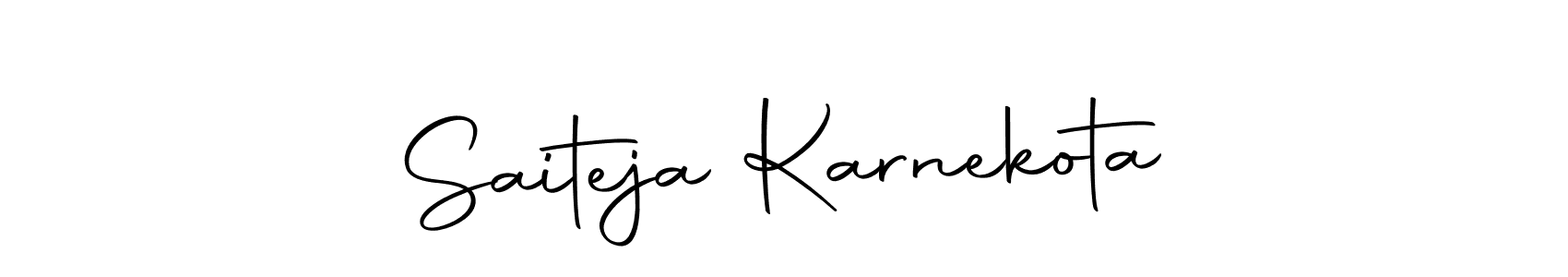 This is the best signature style for the Saiteja Karnekota name. Also you like these signature font (Autography-DOLnW). Mix name signature. Saiteja Karnekota signature style 10 images and pictures png