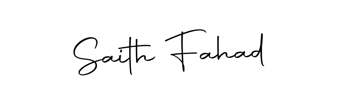 Create a beautiful signature design for name Saith Fahad. With this signature (Autography-DOLnW) fonts, you can make a handwritten signature for free. Saith Fahad signature style 10 images and pictures png