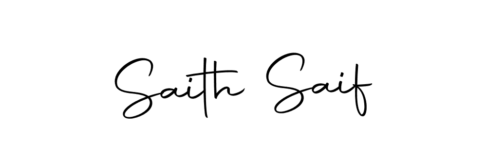 Design your own signature with our free online signature maker. With this signature software, you can create a handwritten (Autography-DOLnW) signature for name Saith Saif. Saith Saif signature style 10 images and pictures png