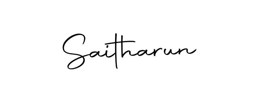 Design your own signature with our free online signature maker. With this signature software, you can create a handwritten (Autography-DOLnW) signature for name Saitharun. Saitharun signature style 10 images and pictures png