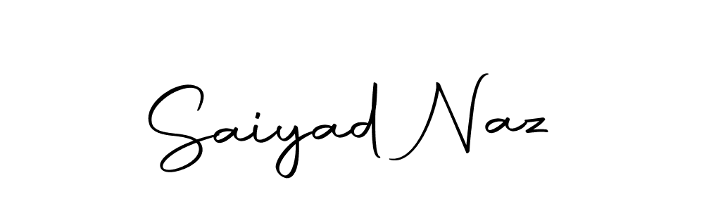 Saiyad Naz stylish signature style. Best Handwritten Sign (Autography-DOLnW) for my name. Handwritten Signature Collection Ideas for my name Saiyad Naz. Saiyad Naz signature style 10 images and pictures png