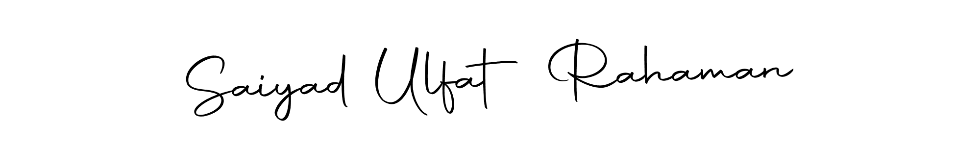 Similarly Autography-DOLnW is the best handwritten signature design. Signature creator online .You can use it as an online autograph creator for name Saiyad Ulfat Rahaman. Saiyad Ulfat Rahaman signature style 10 images and pictures png