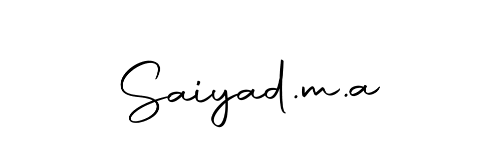 Make a beautiful signature design for name Saiyad.m.a. Use this online signature maker to create a handwritten signature for free. Saiyad.m.a signature style 10 images and pictures png