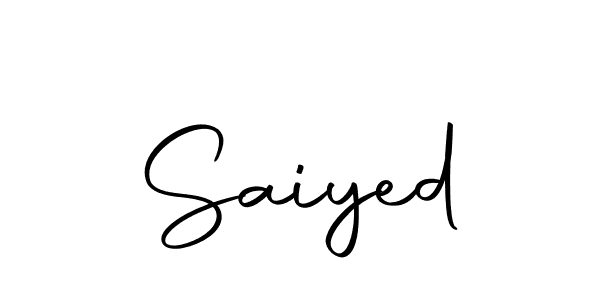 How to make Saiyed signature? Autography-DOLnW is a professional autograph style. Create handwritten signature for Saiyed name. Saiyed signature style 10 images and pictures png