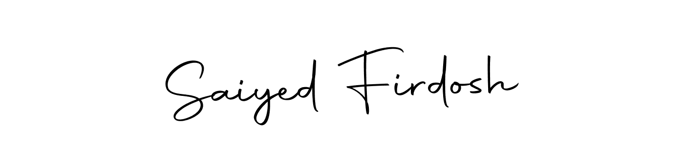 Make a beautiful signature design for name Saiyed Firdosh. With this signature (Autography-DOLnW) style, you can create a handwritten signature for free. Saiyed Firdosh signature style 10 images and pictures png