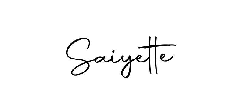 Create a beautiful signature design for name Saiyette. With this signature (Autography-DOLnW) fonts, you can make a handwritten signature for free. Saiyette signature style 10 images and pictures png