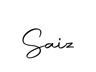 You should practise on your own different ways (Autography-DOLnW) to write your name (Saiz) in signature. don't let someone else do it for you. Saiz signature style 10 images and pictures png