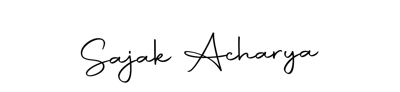 How to make Sajak Acharya name signature. Use Autography-DOLnW style for creating short signs online. This is the latest handwritten sign. Sajak Acharya signature style 10 images and pictures png