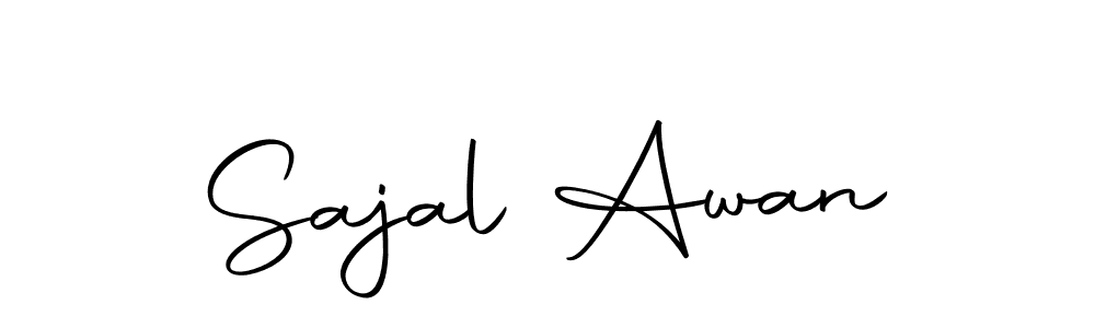 How to make Sajal Awan name signature. Use Autography-DOLnW style for creating short signs online. This is the latest handwritten sign. Sajal Awan signature style 10 images and pictures png