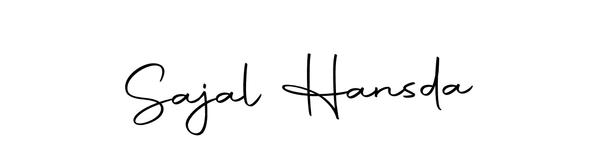 How to make Sajal Hansda name signature. Use Autography-DOLnW style for creating short signs online. This is the latest handwritten sign. Sajal Hansda signature style 10 images and pictures png