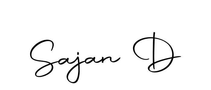 Use a signature maker to create a handwritten signature online. With this signature software, you can design (Autography-DOLnW) your own signature for name Sajan D. Sajan D signature style 10 images and pictures png