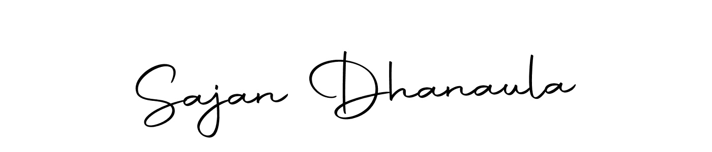 The best way (Autography-DOLnW) to make a short signature is to pick only two or three words in your name. The name Sajan Dhanaula include a total of six letters. For converting this name. Sajan Dhanaula signature style 10 images and pictures png