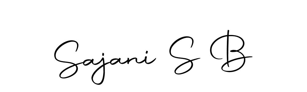 How to make Sajani S B signature? Autography-DOLnW is a professional autograph style. Create handwritten signature for Sajani S B name. Sajani S B signature style 10 images and pictures png